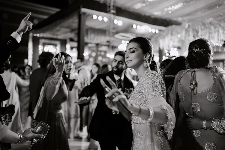 Jasleen dancing on her sangeet