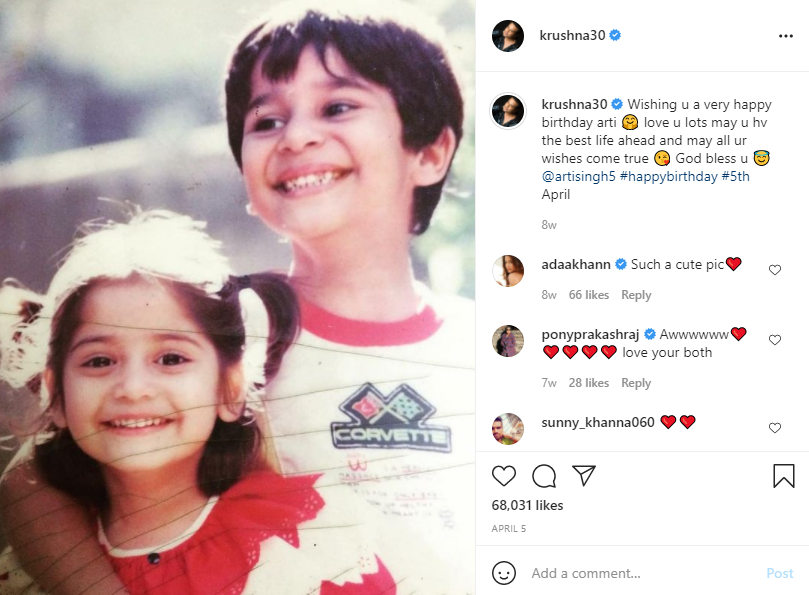 Arti Singh And Krushna Abhishek 