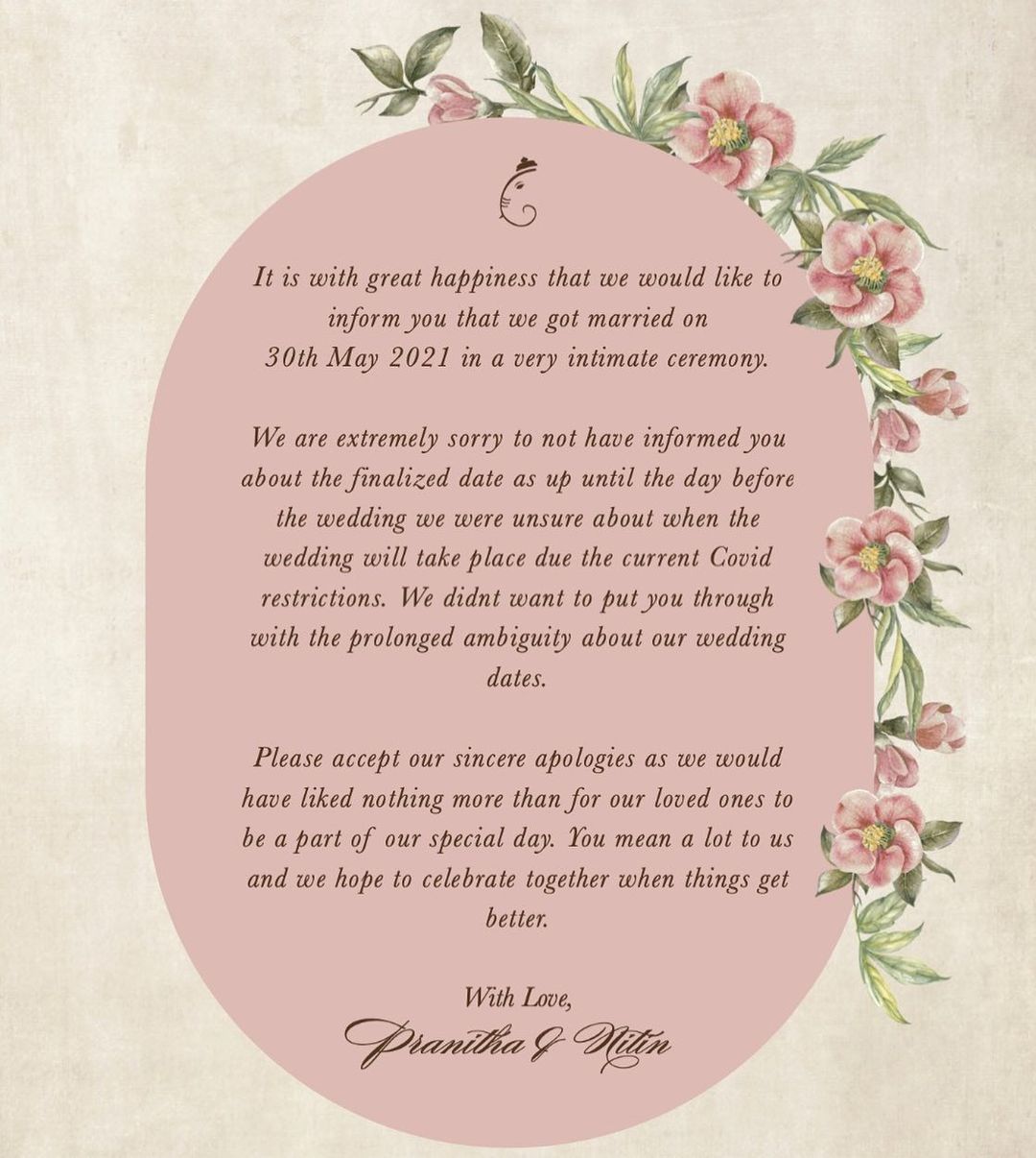 wedding announcement