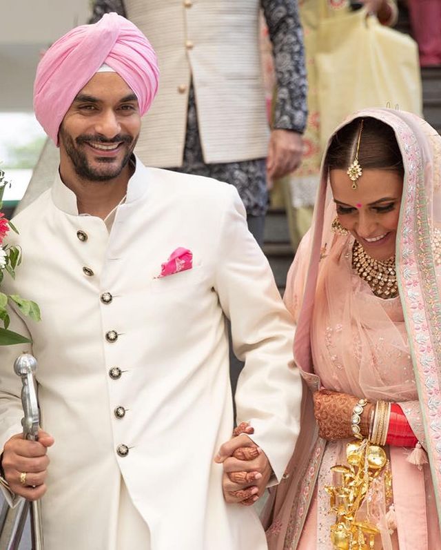 Angad Bedi and Neha Dhupia