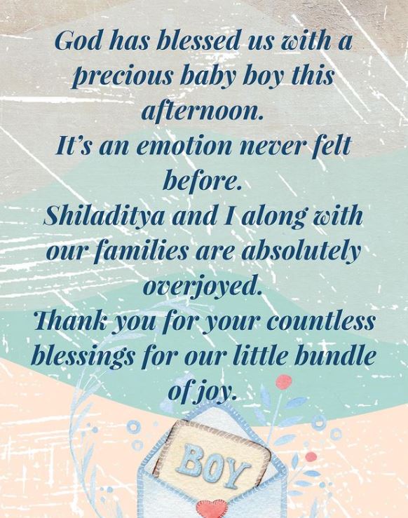 Shreya Ghoshal Baby Announcement