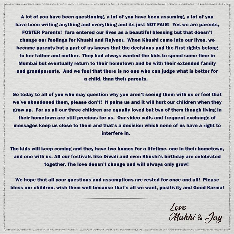 Mahhi Vij And Jay Bhanushali 