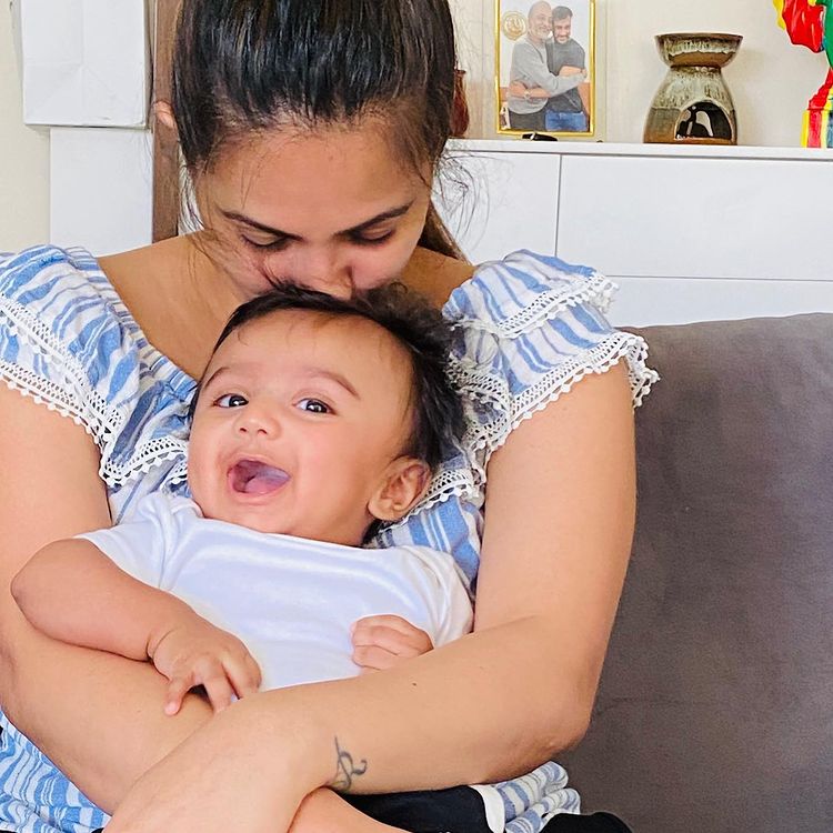Anita Hassanandani with her son Aarav