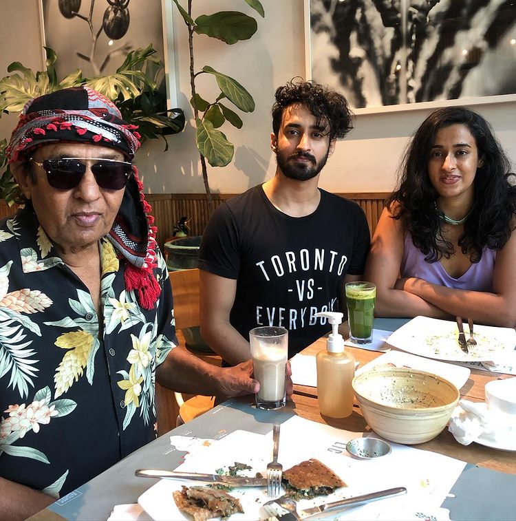 Ranjeet with his son and daughter