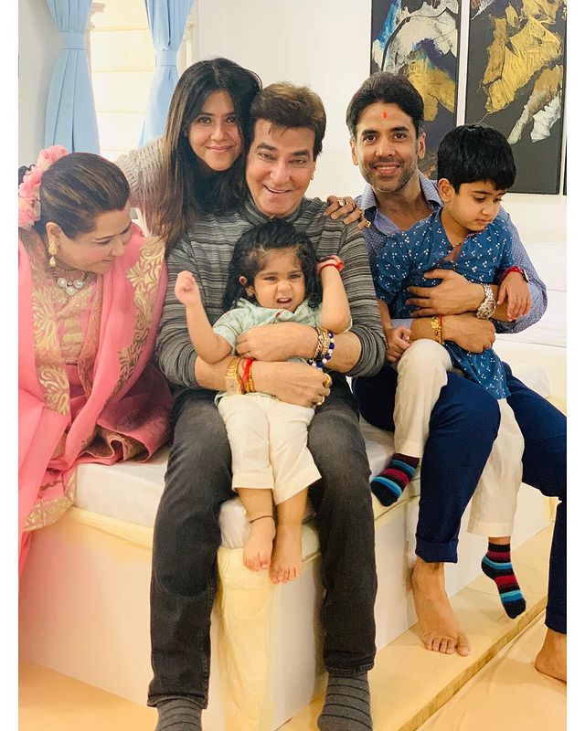 Ekta Kapoor with her family
