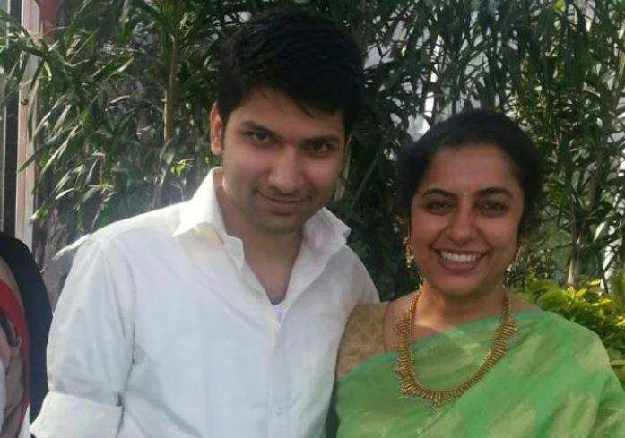 Suhasini Hasan with her son Nandan Maniratnam