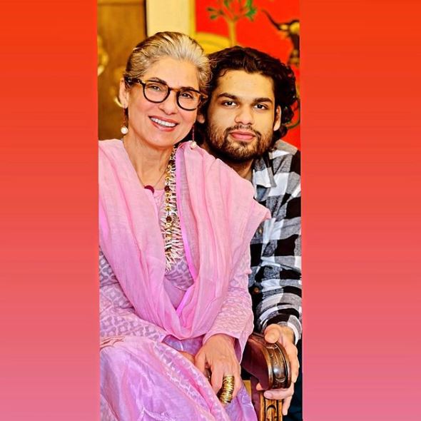 Dimple kapadia with nephew Karan Kapadia