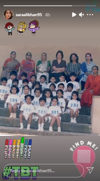 sara ali khan school picture