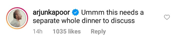 Arjun Kapoor's reaction