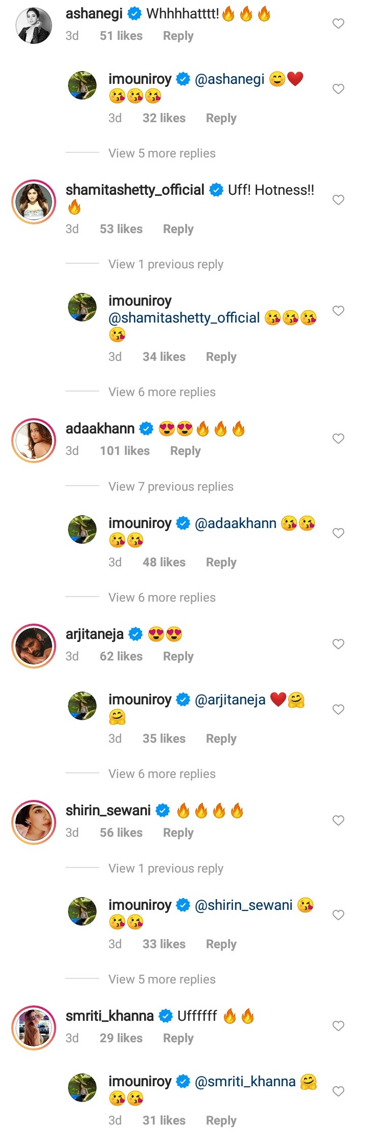 Comments on her post