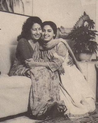 Juhi Chawla and her mother