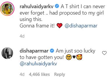 Rahul Vaidya and Disha Parmar Social Media PDA