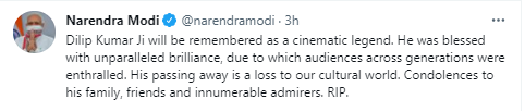 Dilip Kumar Death Modi
