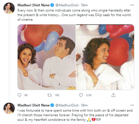 Dilip Kumar Madhuri Dixit