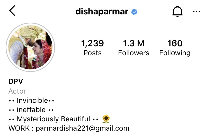 Disha Parmar Changed Name