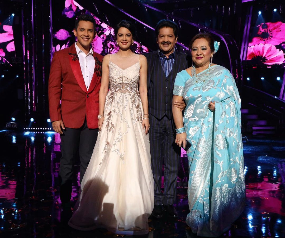 Aditya Narayan and his family