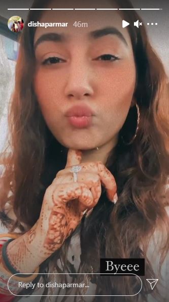 Disha Parmar engagement ring