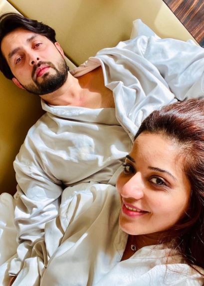 Monalisa with husband Vikrant Singh