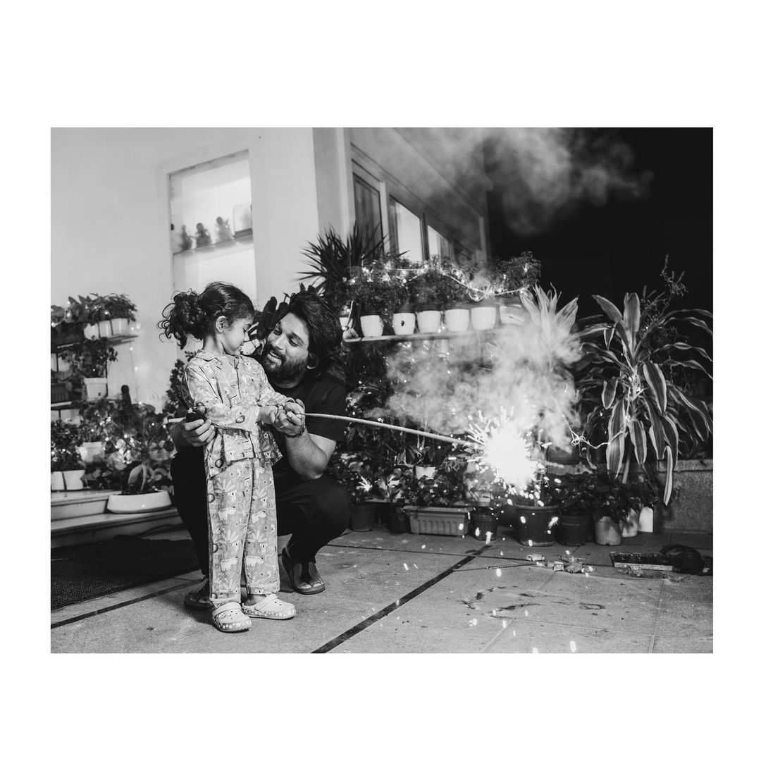 Allu Arjun and his daughter