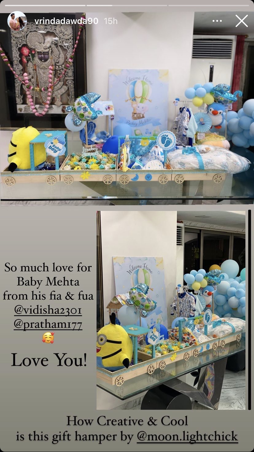 Vrinda Dawda Son Welcome At Home