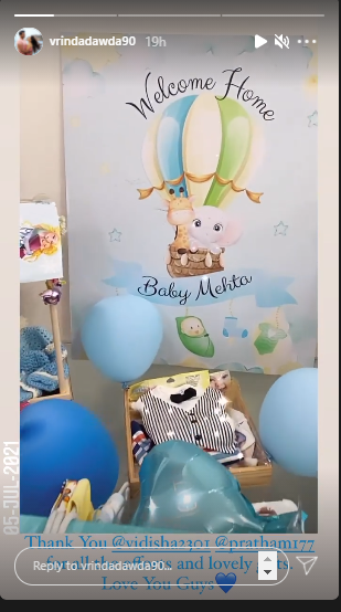 Vrinda Dawda Son Welcome At Home