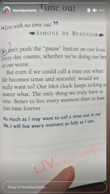 Shilpa Shetty Cryptic post