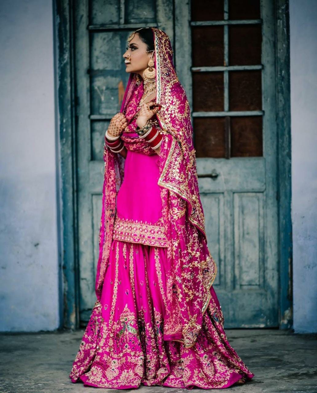 Punjabi Wedding Dresses - Bride & Groom | Couple wedding dress, Groom outfit,  Reception dress