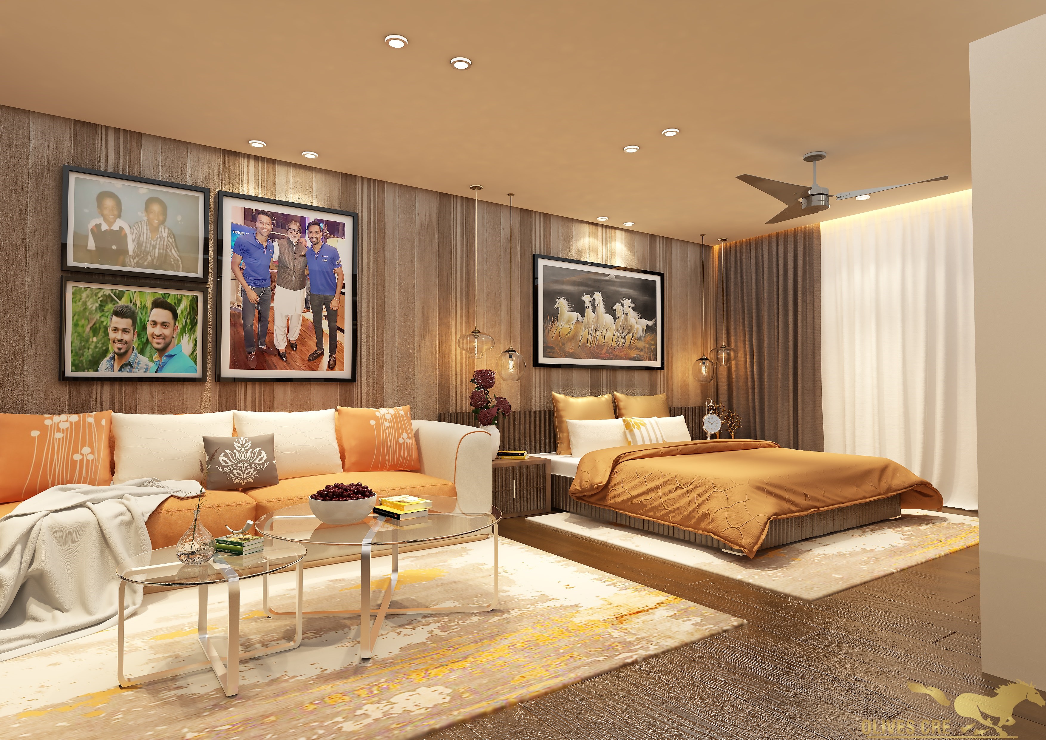 Krunal Pandya's bedroom gives warmth