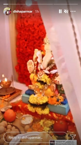 Rahul Vaidya Disha Parmar Ganesh Chaturthi Pictures