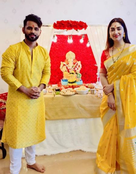 Disha Parmar Rahul Vaidya Ganesh Chaturthi