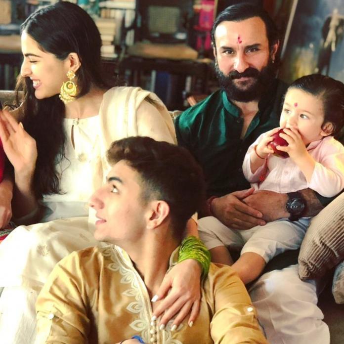 Saif Ali Khan with kids