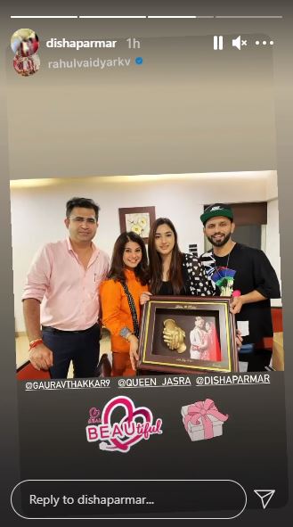 Disha Parmar Rahul Vaidya Bhavna Jasra wedding gift