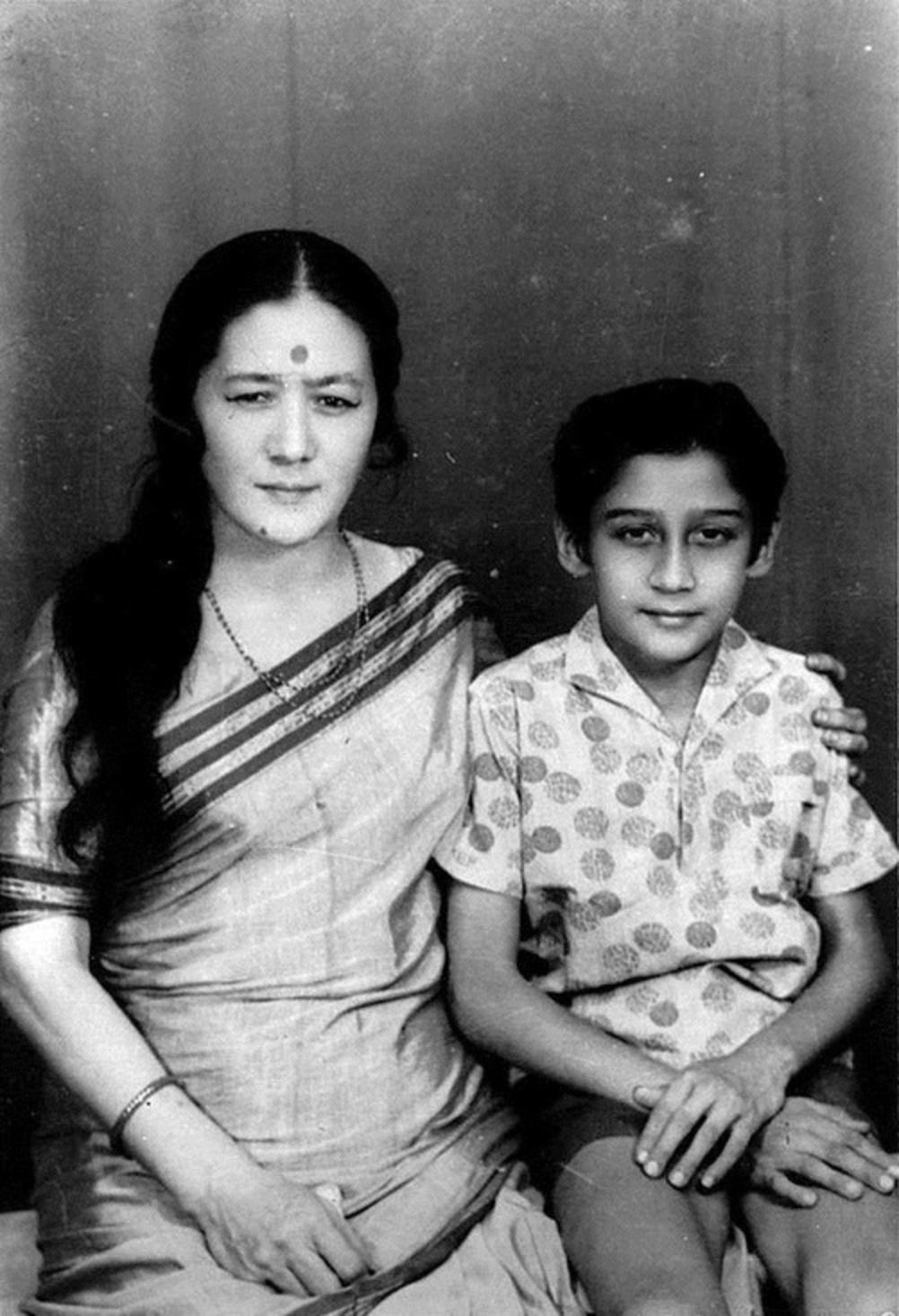 Jackie Shroff with his mother, Rita Shroff