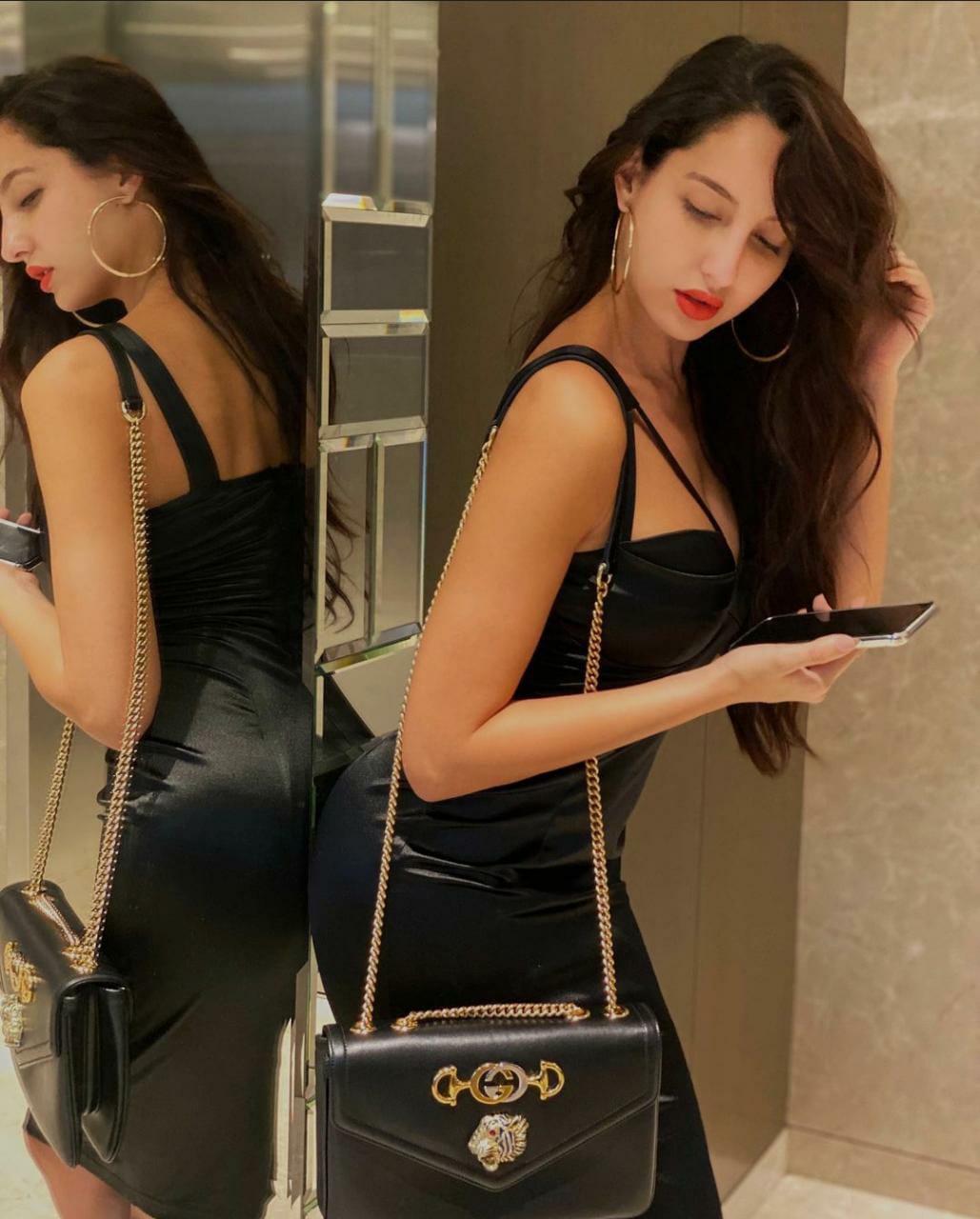 Nora Fatehi pairs her all-black casuals with Fendi bag worth Rs