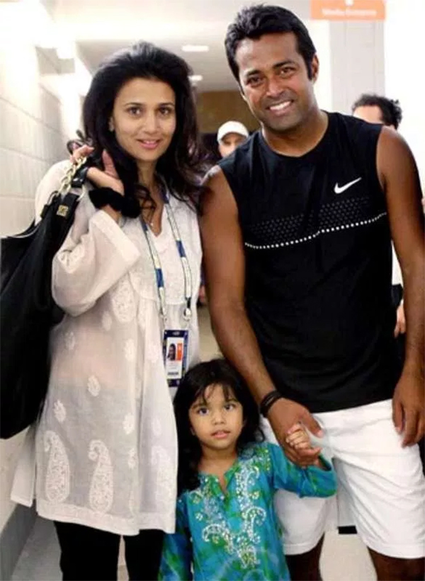 leander paes daughter and wife