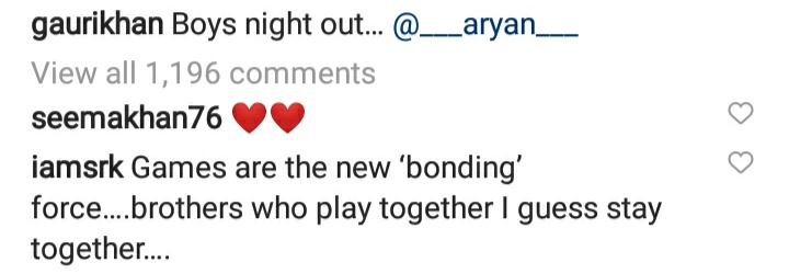 Comments on her post