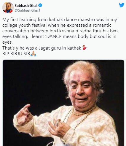 pandit birju maharaj died at 83