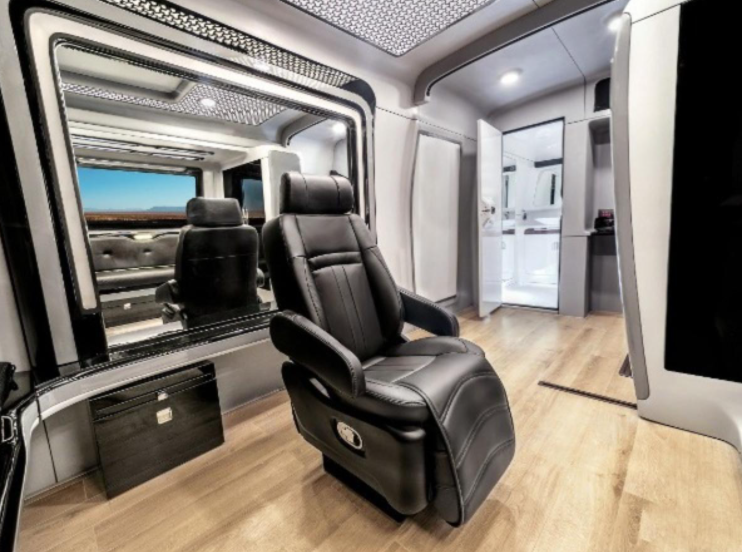 Allu Arjun vanity van caravan Falcon pictures 