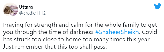 Shaheer Sheikh father died COVID 19 tweet 