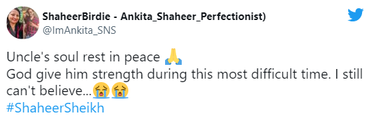 Shaheer Sheikh father died COVID 19 tweet 
