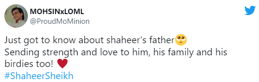 Shaheer Sheikh father died COVID 19 tweet 