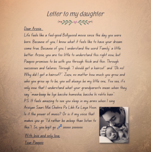 aparshakti letter arzoie national girl child day