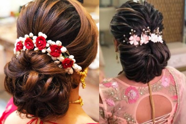 classy messy bun hairstyle for saree | hairstyle for party look - YouTube-sonxechinhhang.vn