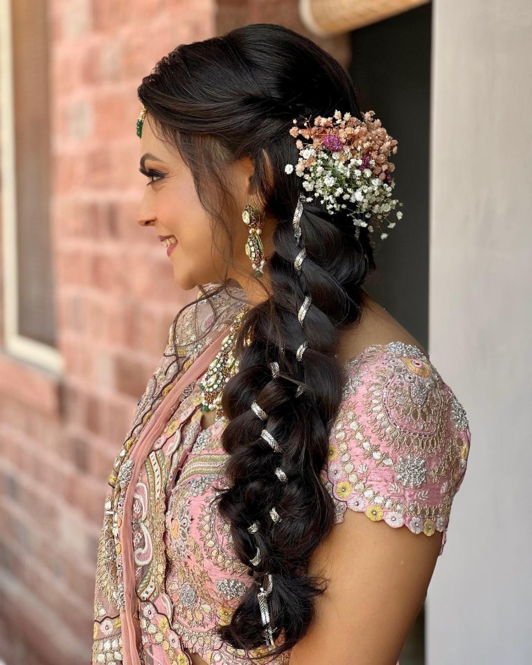 Bridal Hairstyle With Floral