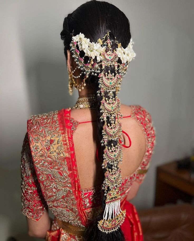 NIHARIKA KONIDELA inspired Hairstyle/REAL BRIDE MESSY BRAID/South Indian  Engagement Hairstyle - YouTube