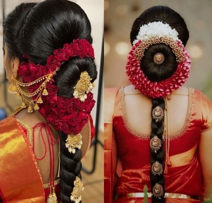 Buy Navjai Bridal Hair Bun Handmade Bun Wedding Gajra Juda Decoration for  Women hair pieces Accessory Online at Best Prices in India - JioMart.