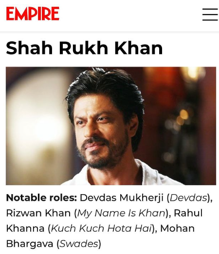shah rukh khan empire magazine