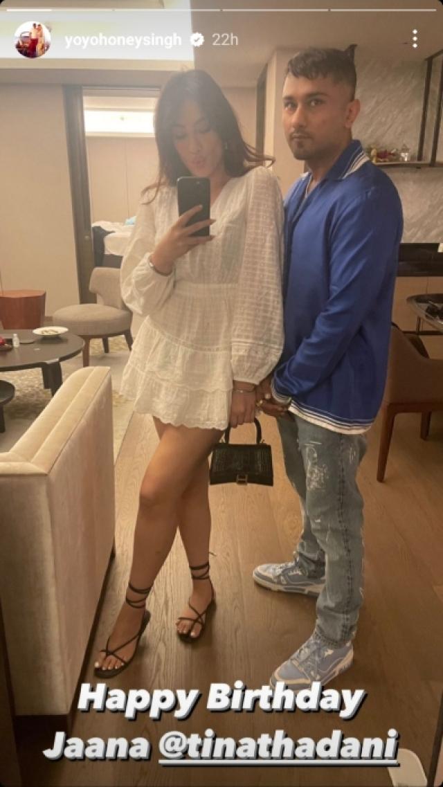 Honey singh birthday wish for tina