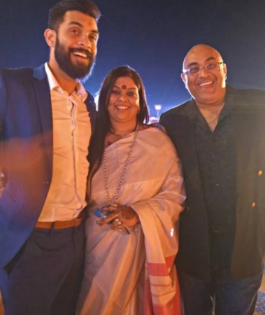 mouni roy husband Suraj nambiar parents