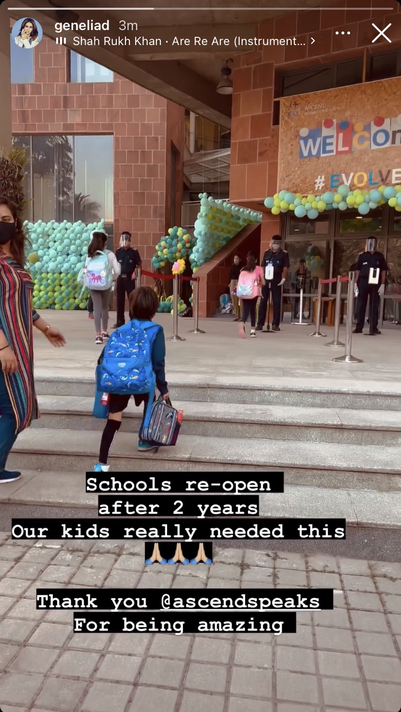 Genelia Dsouza kids school